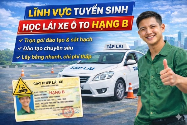 Học bằng lái xe oto hạng B số tự động